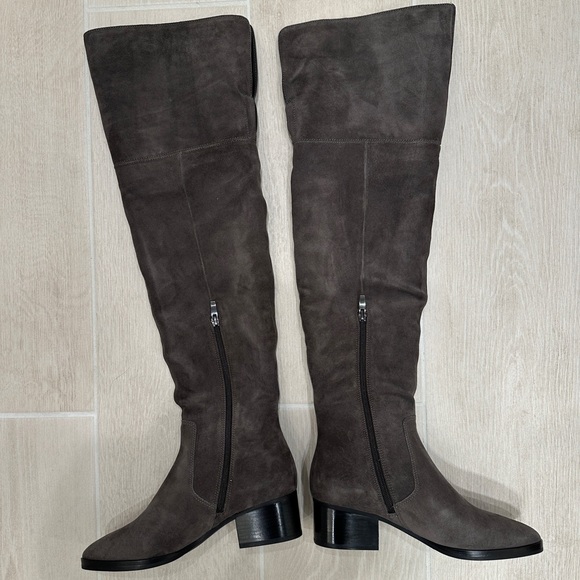 Via Spiga Suede Over The Knee Boots - Picture 2 of 10